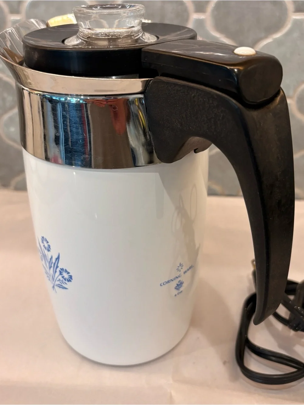 VTG 6-Cup Electric Coffee Percolator Corning ware tested.